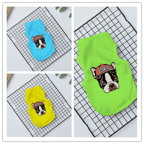 Áo thun sát nách thời trang mùa hè cá tính cho thú cưng cỡ nhỏ