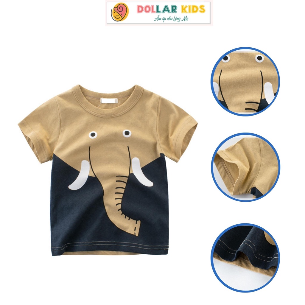 Áo Thun, Áo Phông Dollarkids Cho Bé Trai Từ 10kg Đến 45kg Vải 100% Cotton Thoáng Mát, Co Giãn , Thấm Hút Mồ Hôi