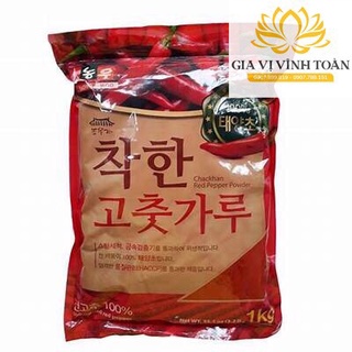 Ớt bột hàn quốc làm kim chi màu đẹp loại vảy / mịn 1kg