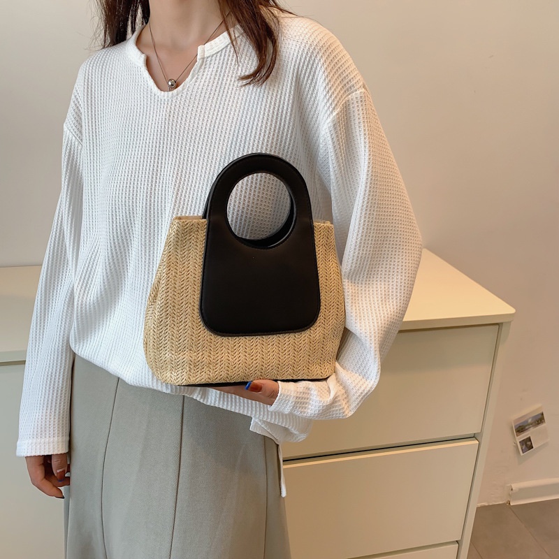 Túi xách đeo vai / xách tay màu sắc tương phản thời trang xinh xắn cho nữ