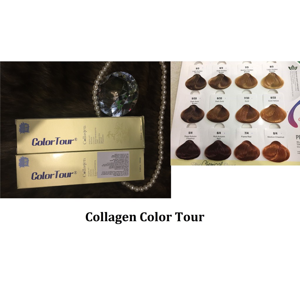 Thuốc Nhuộm Tóc Color Tour Collagen Aurane Màu Vàng Và Đồng 100ml | BigBuy360 - bigbuy360.vn