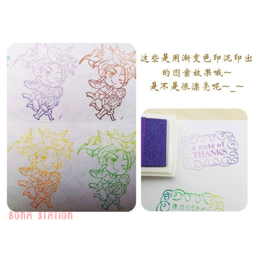 Mực dấu 4 màu gradient Let's color 7.2cm x 4.8cm | BDD010