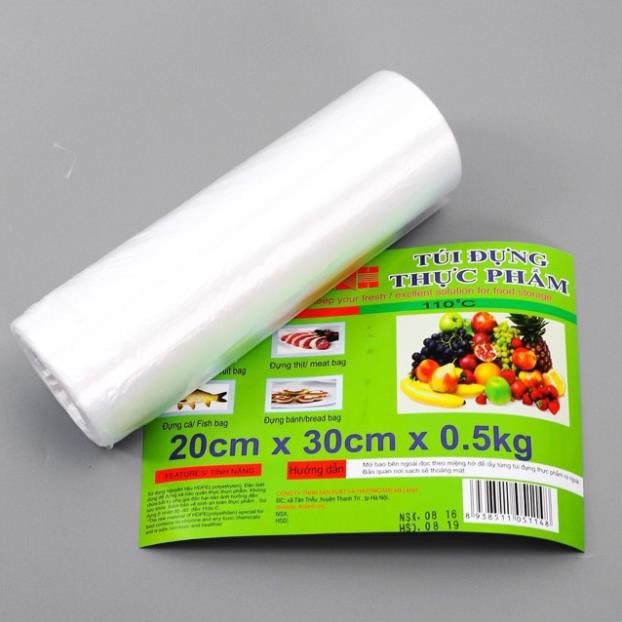 GÍA SỐC  Cuộn túi đựng thực phẩm đa năng tự phân huỷ 20 x 30cm 0.5kg