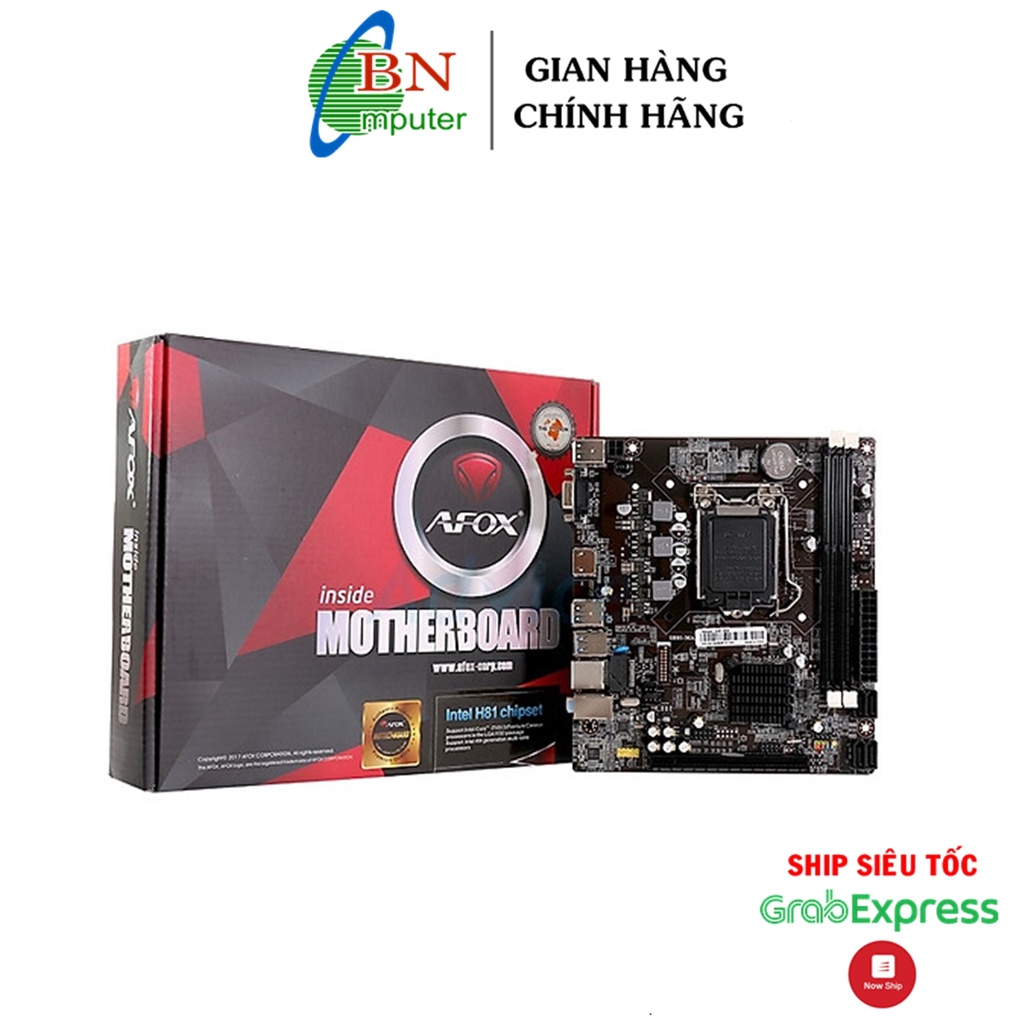 Mainboard hiệu Afox H81, bo mạch chủ chính hãng bảo hành 24 tháng