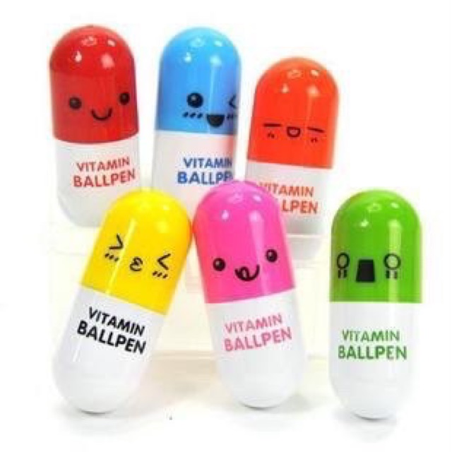 (CÓ SẴN)Bút bi hình viên thuốc Vitamin Ballpen