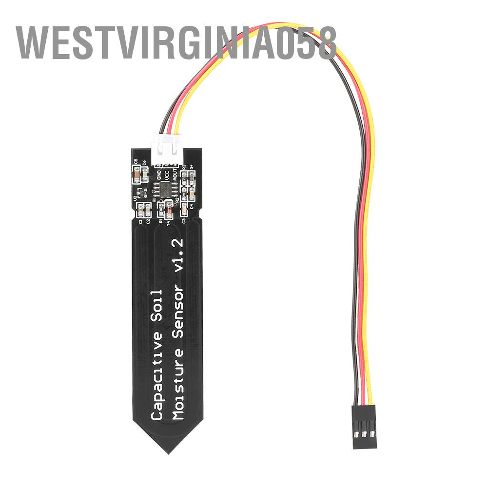 Westvirginia058 Capacitive Type Soil Moisture Sensor Corrosion Resistant Wide Voltage Work Module With Cable