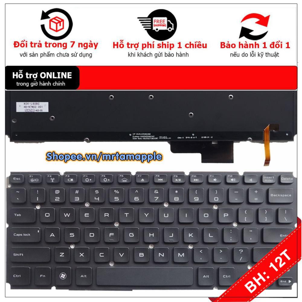 BH12TH]  BÀN PHÍM LAPTOP DELL L421X L521X dùng cho XPS 14-L421x, XPS 15-L521x