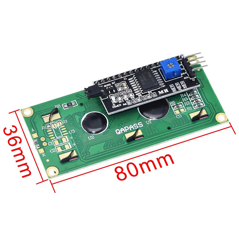 IIC / I2C 1602 Mô-đun LCD Màn hình xanh 1602 Mô-đun LCD cho Arduino