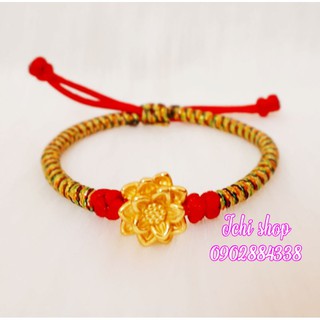 Vòng tay charm bạc hoa sen (kèm ảnh thật)