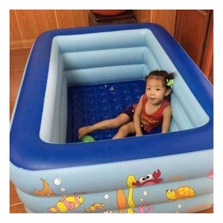Bể Bơi - Hồ Bơi Cho Bé - 3 Tầng – 1m8 – Có Đáy Chống Trượt 5.0 - Kèm bơm và miếng vá