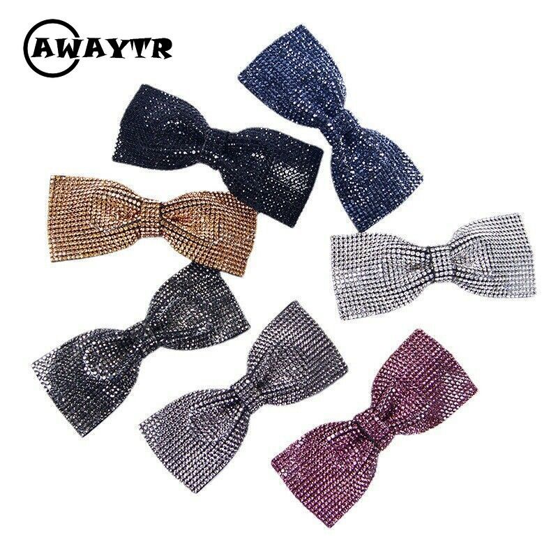 Kẹp tóc nơ phối sequin và đá long lanh kiểu mới cho nữ