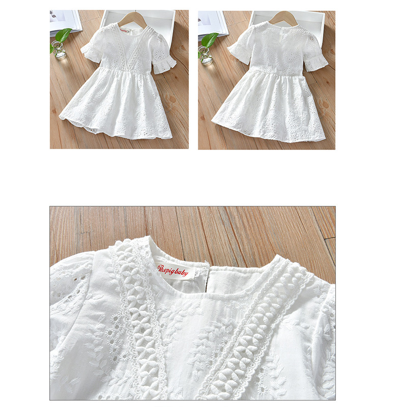 Đầm Công Chúa Dự Tiệc Màu Trắng Cho Bé Gái