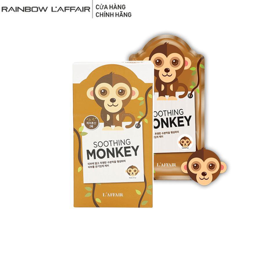 Hộp Mặt nạ Săn Chắc Da Rainbow L'affair Soothing Monkey Mask 25ml x 10 miếng