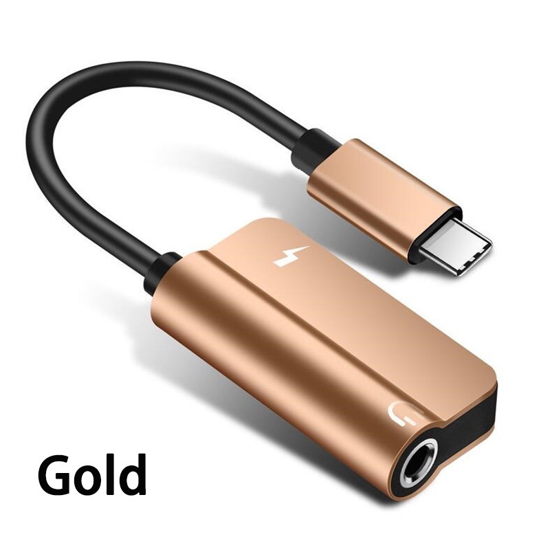 Đầu chuyển đổi âm thanh 2 trong 1 USB Type-C jack cắm 3.5mm chất lượng cao