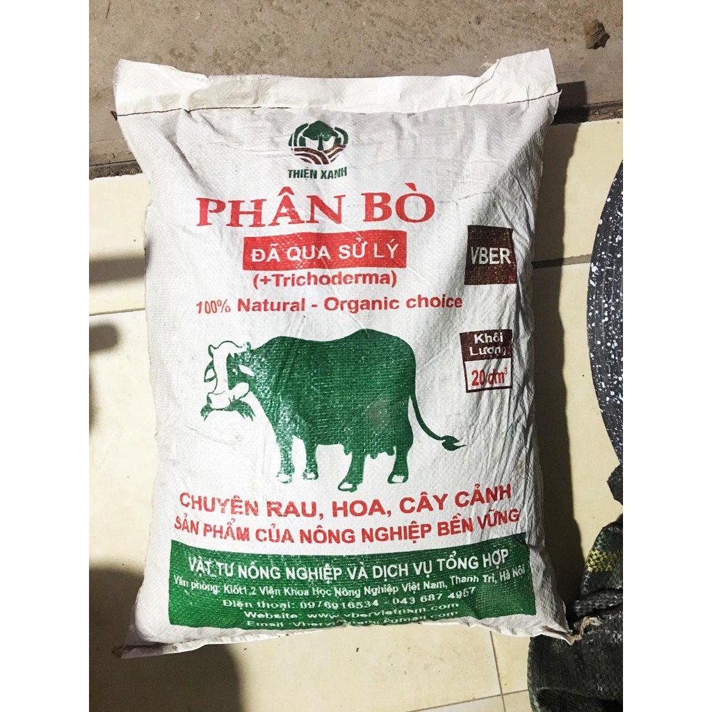 Phân bò khô ủ Trichoderma, phân bò được xử lý, phơi khô phù hợp trồng rau sạch, cây cảnh giúp đất tơi xốp, cung cấp diươ