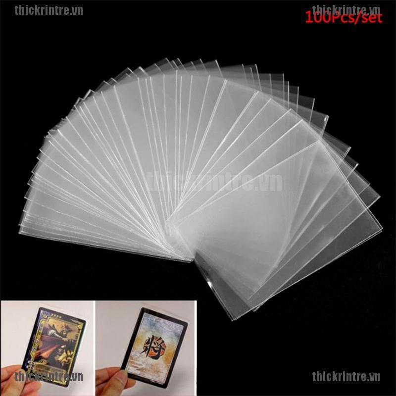 <Hot~new>100pcs 4 Size Card Sleeve Cards Protector Card Transparent Board Magic Games