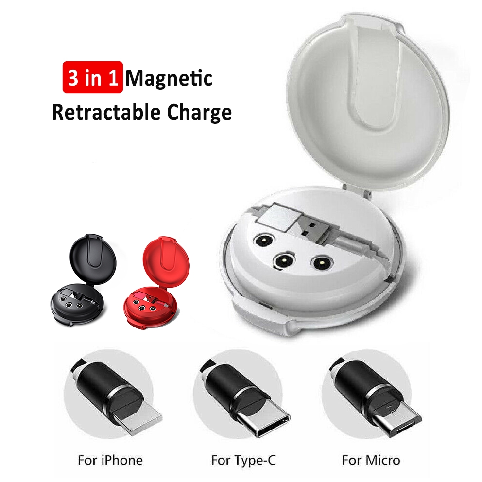 Dây Cáp Sạc Usb Nhanh 3 Trong 1 Có Nam Châm Cho IPhone