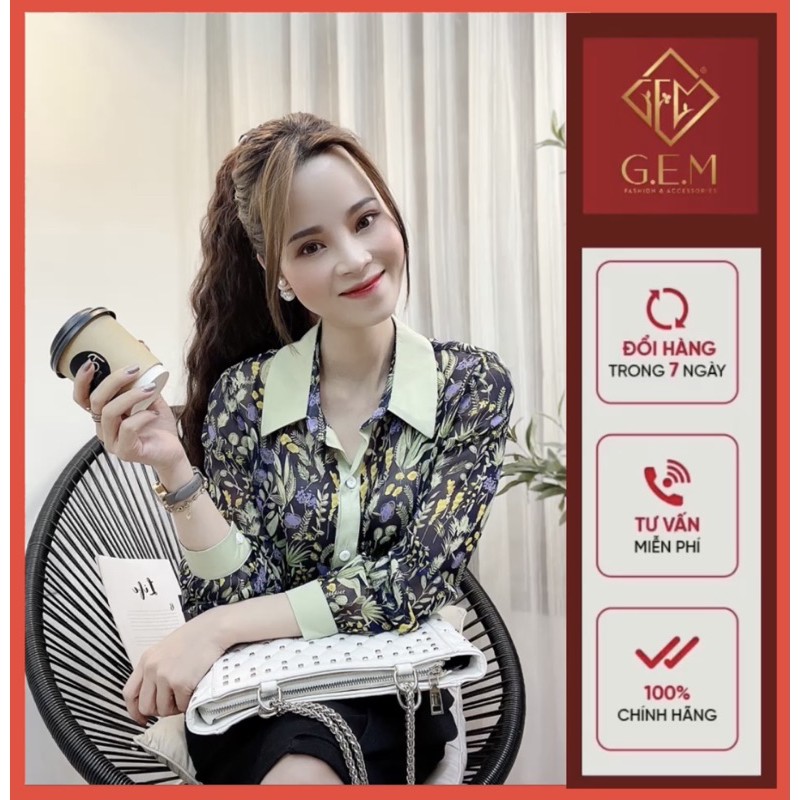 ÁO SƠ MI NỮ CỔ ĐỨC CÁCH ĐIỆU PHỐI HOA VĂN LẠ - ĐI HỌC ĐI LÀM CÔNG SỞ ĐỀU ĐƯỢC - DỄ PHỐI CHÂN VÁY HAY QUẦN TÂY - JEAN