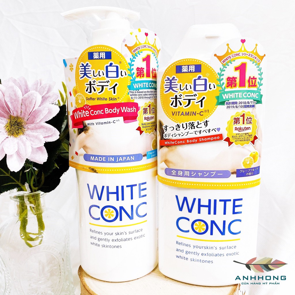 Sữa Tắm Trắng White Conc Body Vitamin C 360ml