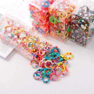 Hộp 100 dây thun cột tóc 3cm cho bé gái