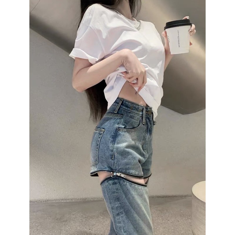 Quần suông khoá đùi