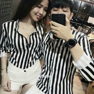 Sơ mi cặp sọc hàng lại về