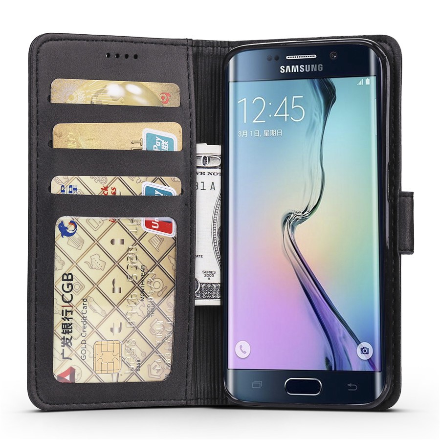 Bao da điện thoại cứng in họa tiết da bê thời trang dành cho Samsung S6/S6 Edge/S7/S7 Edge