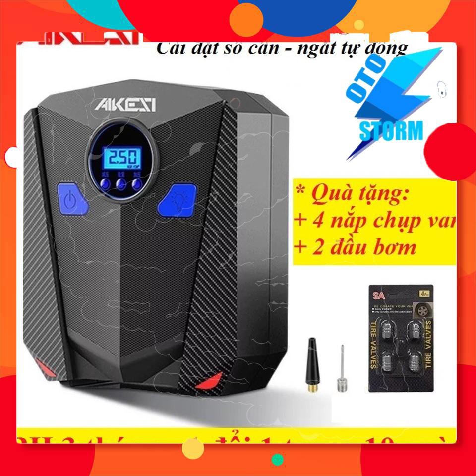 Máy bơm lốp ô tô, xe hơi điện tử thông minh AIKESI cực khỏe