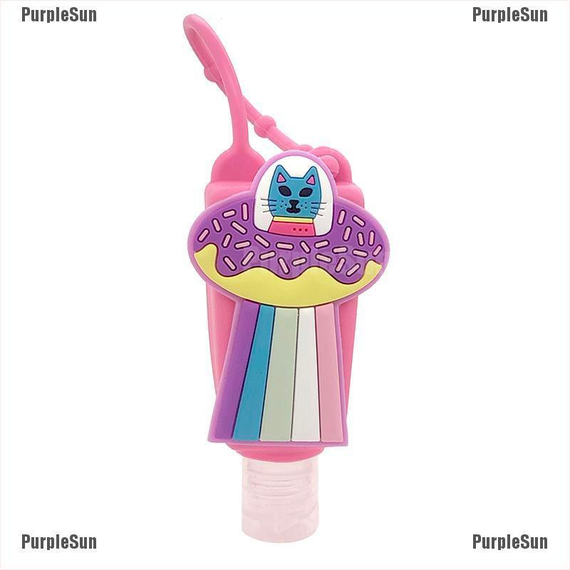 Vỏ bọc Silicon kèm chai đựng dung dịch sát khuẩn tay phong cách hoạt hình dễ thương | BigBuy360 - bigbuy360.vn