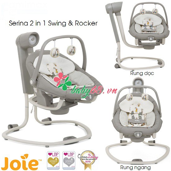 Ghế rung tự động Joie Serina 2in1 Swing &amp; Rocker