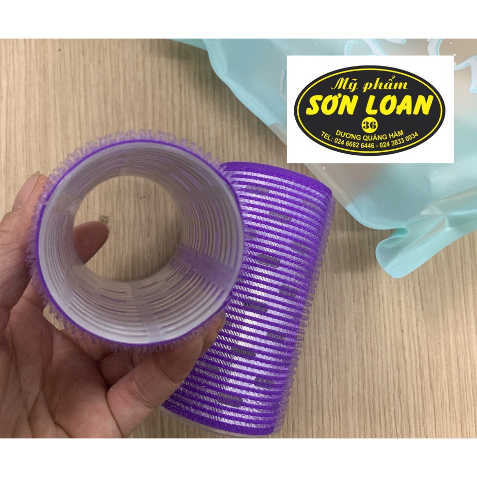 (SẴN) Lô cuốn tóc Hàn Quốc lõi nhôm 12cm siêu to dài tự dính uốn mái dài cỡ lớn (1gói 2 chiếc)