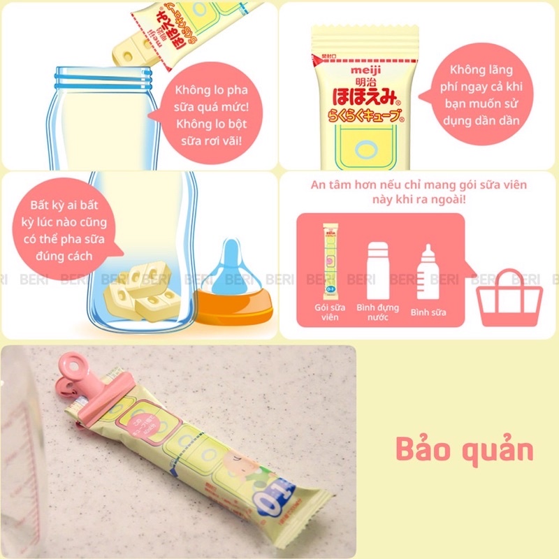 Sữa bột Meiji Thanh Nhập Khẩu Nhật Bản số 0-số 1 27g bán lẻ thanh