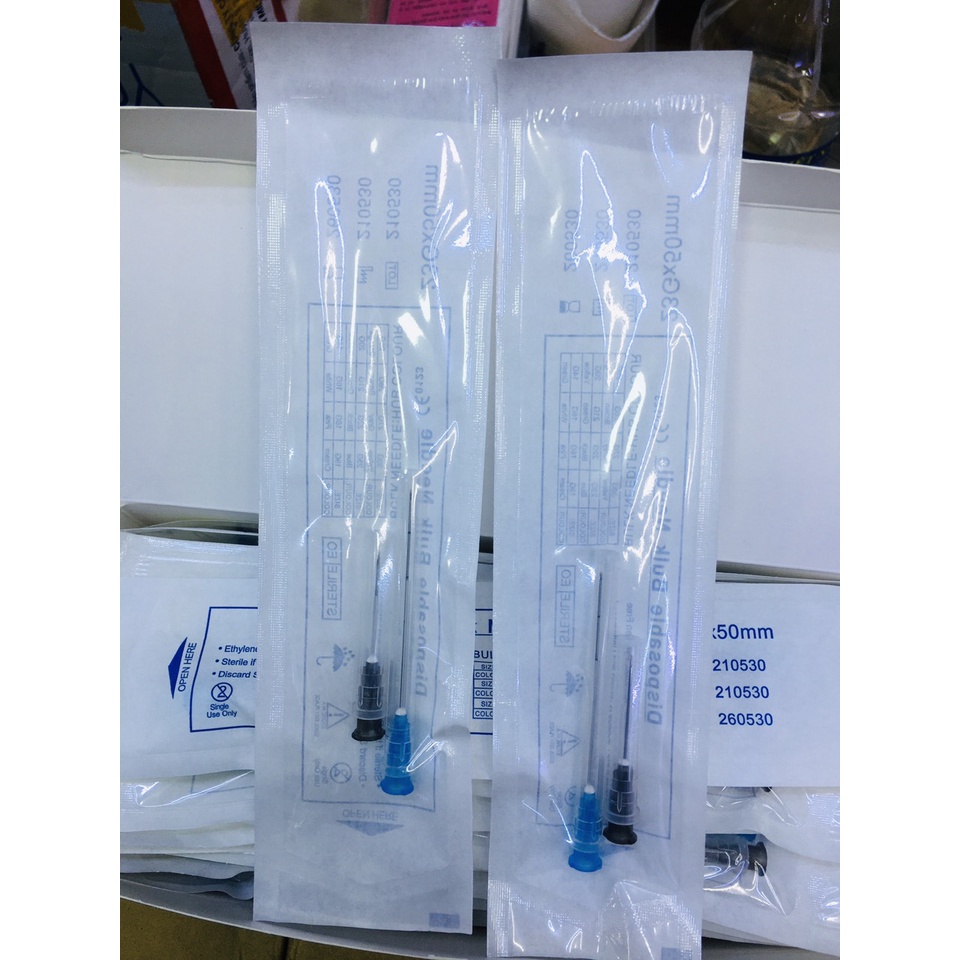 Kim CANNULA Đầu Tù Tiêm Filler Hàn Quốc Có Sẵn Kim Mồi Đủ Size