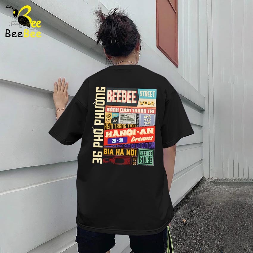 Áo thun thiết kế BEEBEE Hà Nội 36 Phố Phường - PHĐ001  100% COTTON