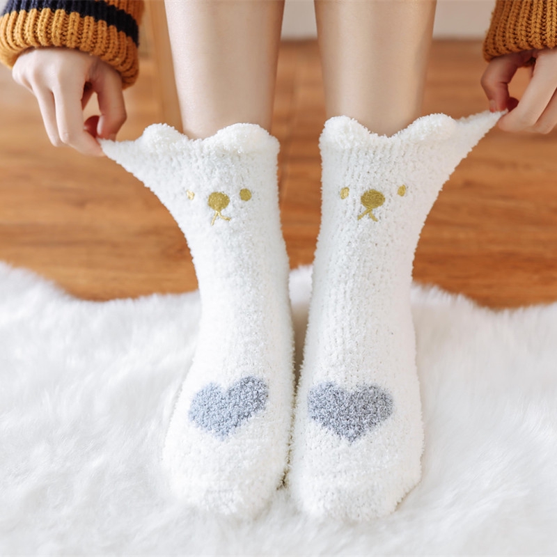 Vớ Bông Kiểu Động vật dễ thương ấm áp Nhiều Màu sắc