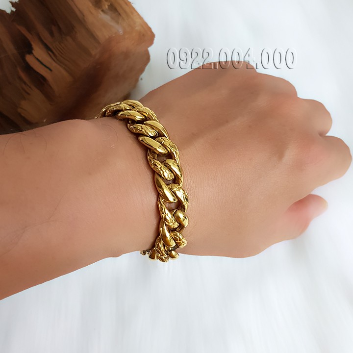 Lắc tay nam, lắc xích chạm hoa văn LZ1702.