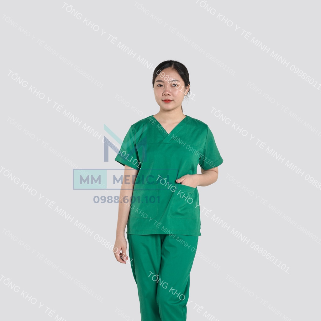 Đồng phục y tế cho bác sĩ, điều dưỡng, y tá, dược sĩ, bộ cổ tim, blouse, scrubs vải thường