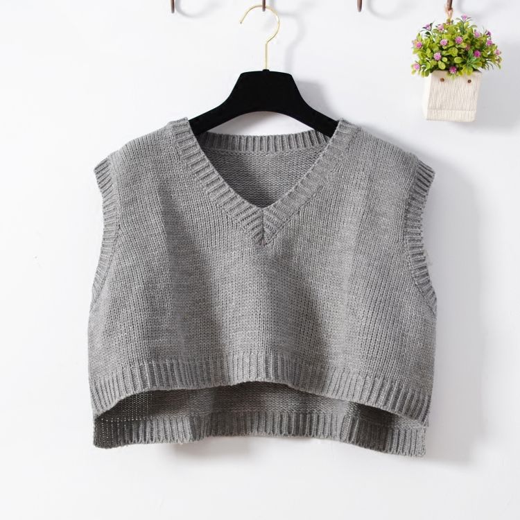 Áo Khoác Len Sát Nách Dáng Rộng Cổ Chữ v Thời Trang Xuân Thu Phong Cách Hàn Quốc Cho Nữ | BigBuy360 - bigbuy360.vn