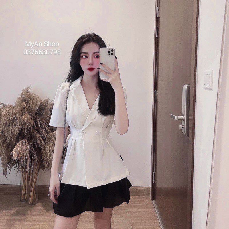🌈 SÉT ÁO VEST VAI BỒNG CHÂN VÁY TƠ ÓNG🎉