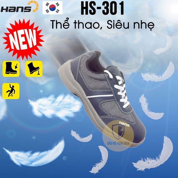 [HÀNG CHÍNH HÃNG] Giày bảo hộ thể thao nhẹ đẹp Hàn Quốc Hans HS-301