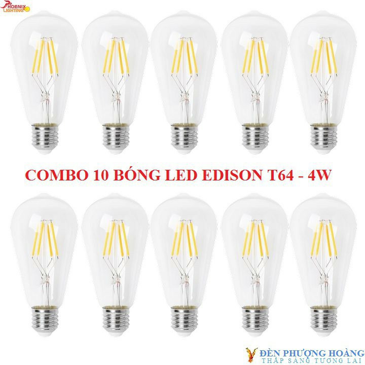 BÓNG EDISON - ST64 - COMBO 10 BÓNG LED EDISON giá siêu rẻ