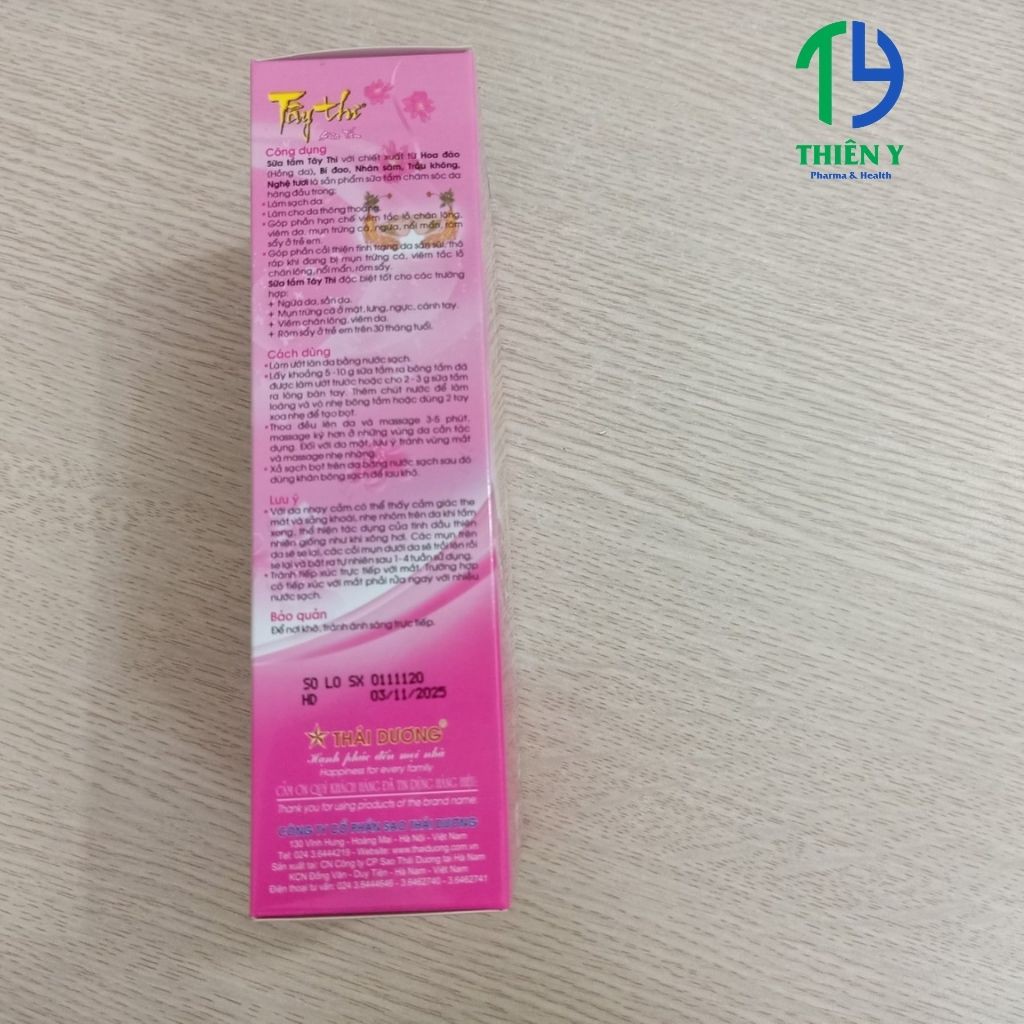 Sữa tắm Tây Thi, sạch và trắng da, 200ml, Sao Thái Dương - Thiên Y Pharmacy