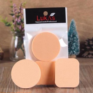Một gói 2 bông đánh phấn trang điểm lukasi
