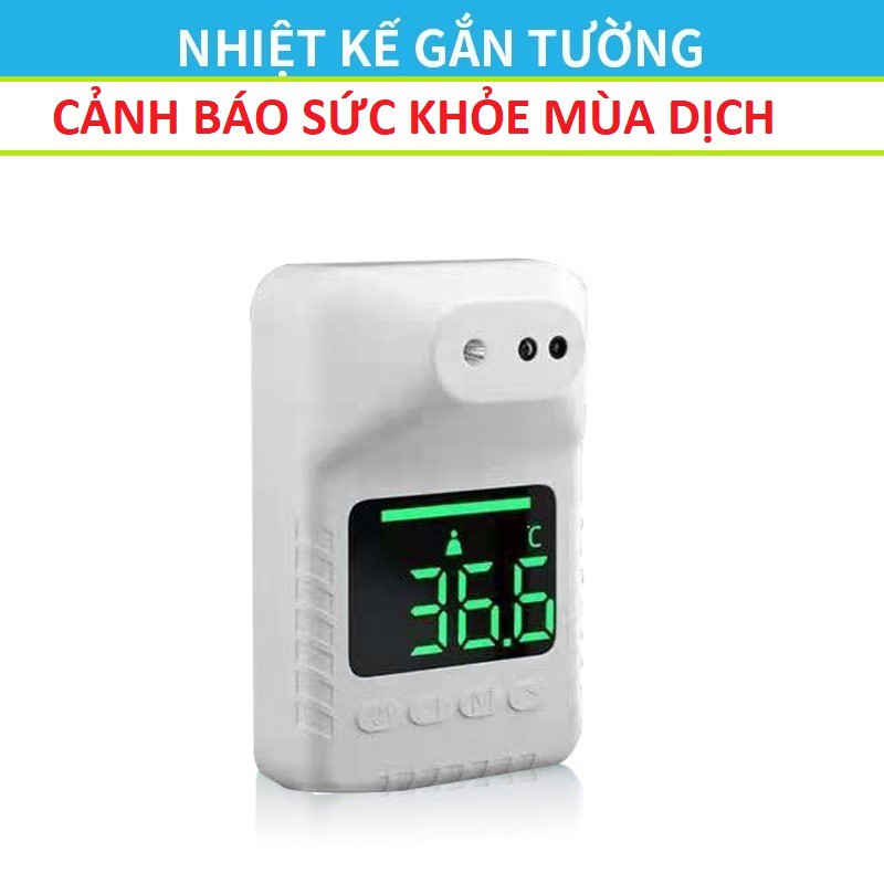 Nhiệt kế điện tử đo trán hồng ngoại không tiếp xúc tự động gắn tường loại tốt bảo hành 24t