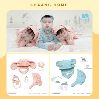 Mũ len cho bé trai bé gái len tăm tai gấu Snow Chaang