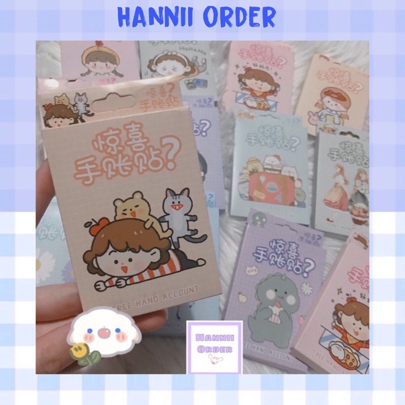 Hộp 12 tấm sticker siêu rẻ siêu dễ thương
