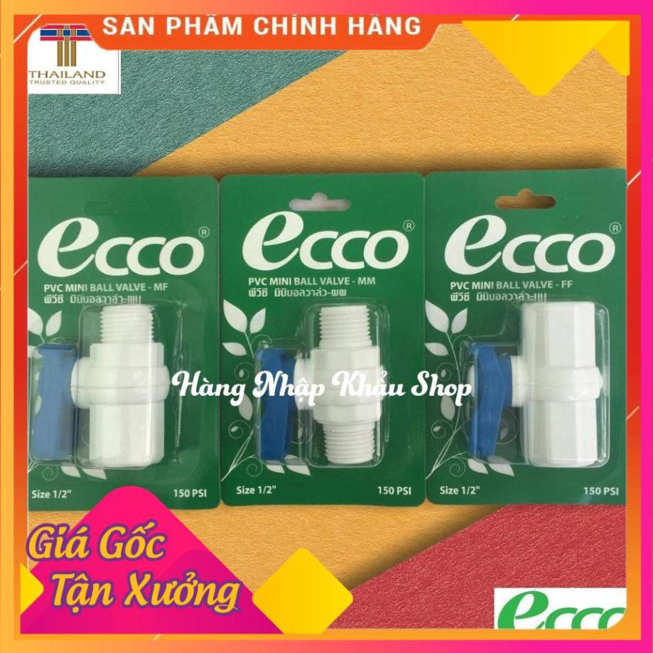 [Giá Gốc] Van khóa nước Ecco 2 đầu răng nhập khẩu từ Thái Lan