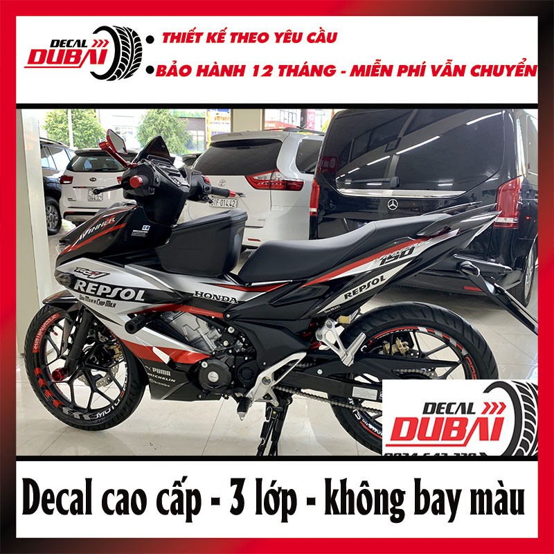 Tem Trùm Winner Repsol Đỏ Đen Bạc