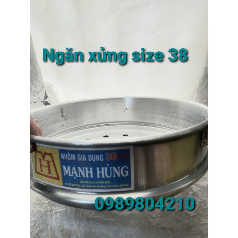 Xửng hấp nhôm Mạnh Hùng size 38 Hấp bánh bao/ hấp hải sản & thực phẩm