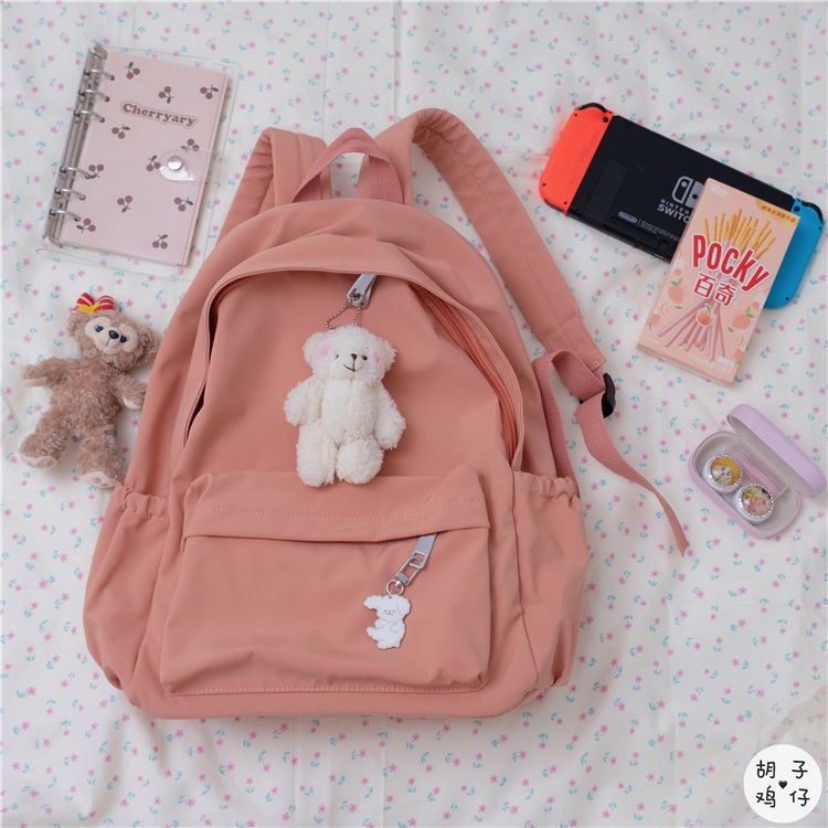 Ba Lô Đi Học Màu Sắc Đơn Giản Phong Cách Hàn Quốc